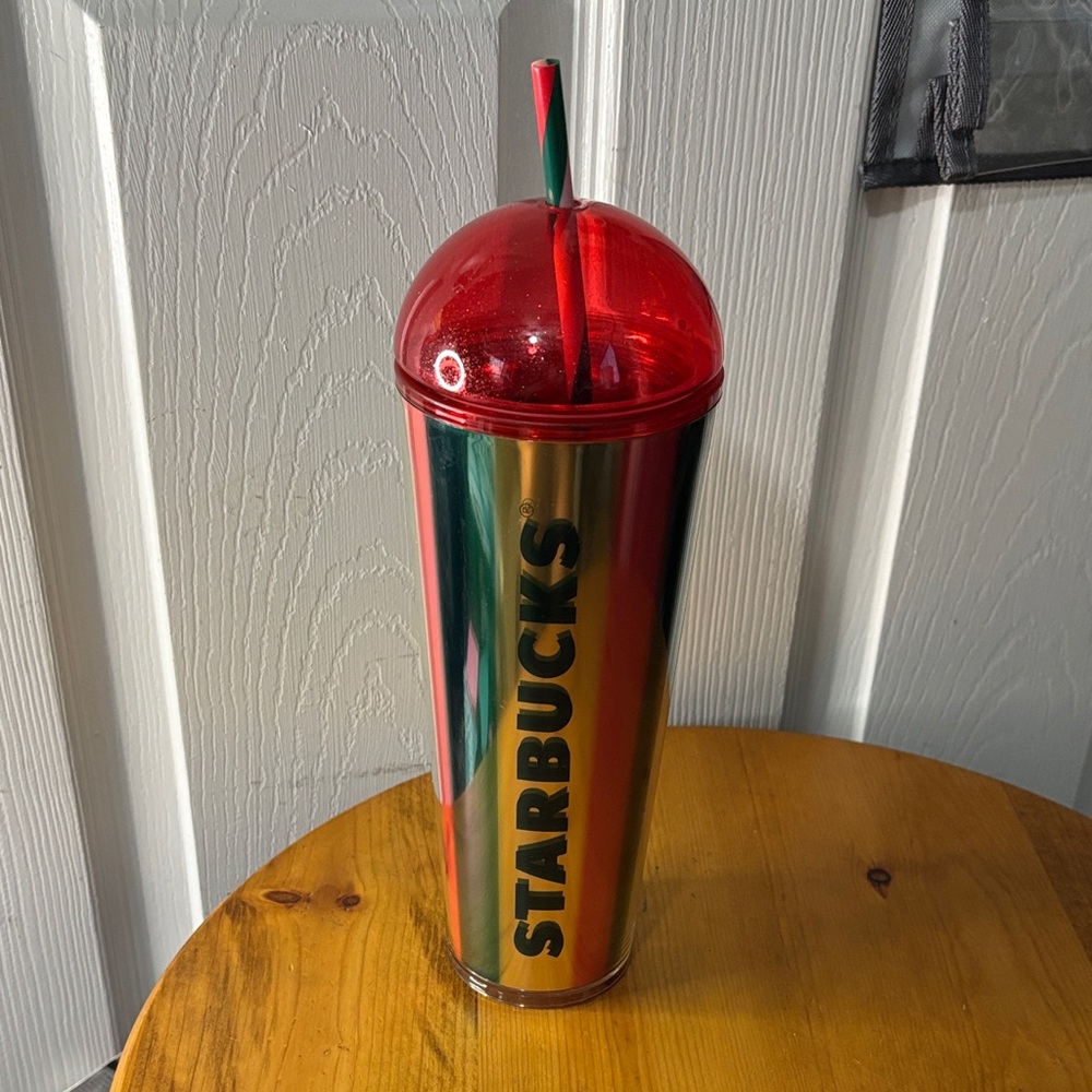 Starbucks Multicolor Tall Tumbler with Lid and Straw
